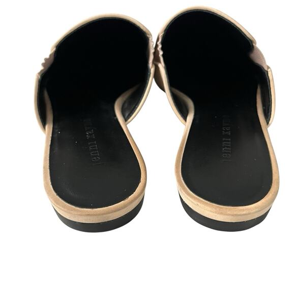 Jenni Kayne Oiled Leather Mule Size 37 US 7 Suede Point Toe Natural Minimalist - Picture 7 of 13